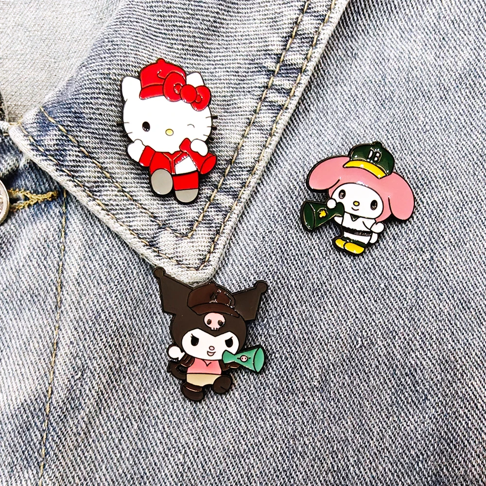 Anime Sanrio Hello Kitty Kuromi Melody Enamel Metal Badge Brooch Pin Cute Kitty Cat Brooch For Backpack Clothing Accessories
Anime Sanrio Hello Kitty Kuromi Melody Enamel Metal Badge Brooch Pin Cute Kitty Cat Brooch For Backpack Clothing Accessories
