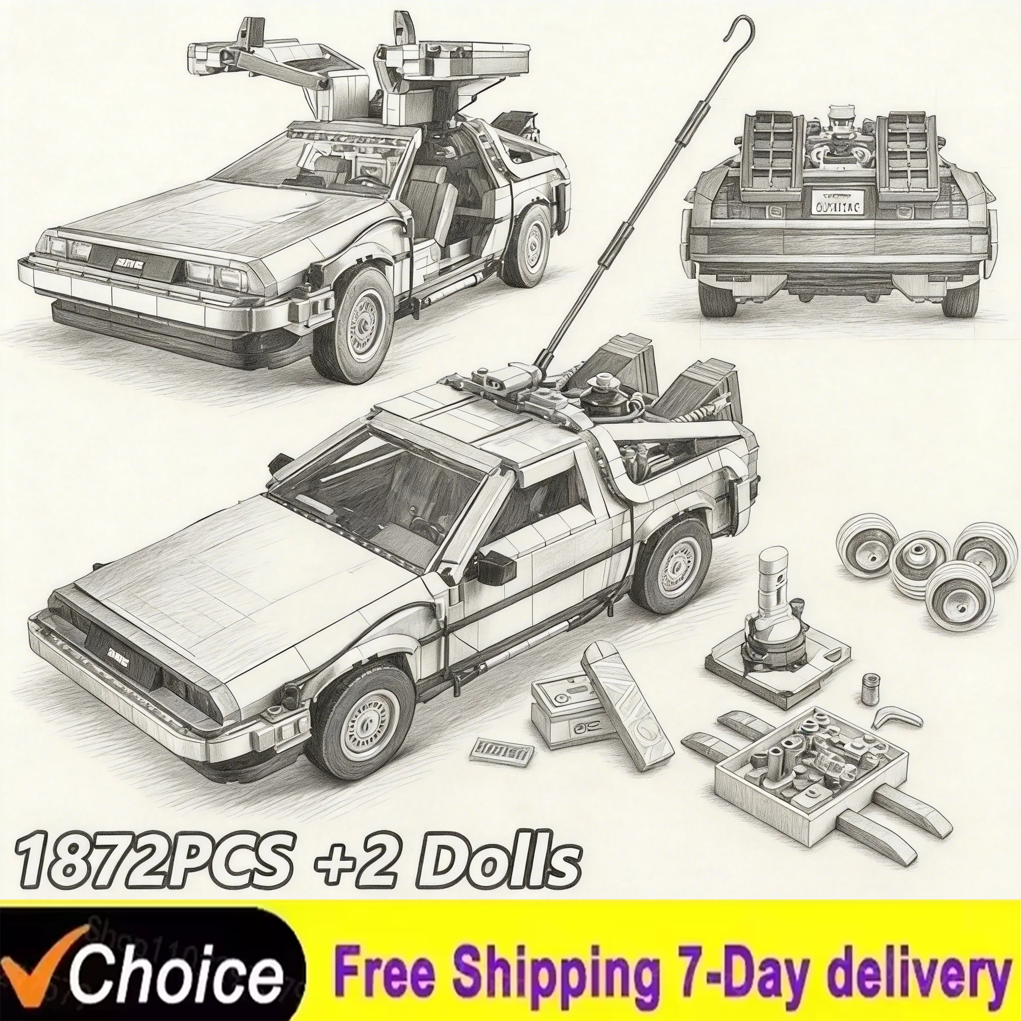2026 New Technical 1872Pcs Back to the Future Time Machine Building Block 10300 Model Car Bricks Construct Kid Toy Birthday Gift
2026 New Technical 1872Pcs Back to the Future Time Machine Building Block 10300 Model Car Bricks Construct Kid Toy Birthday Gift