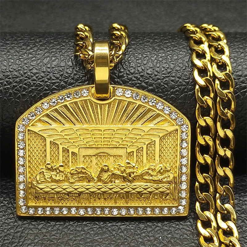 Thirteen Apostles Of Judaism Palace Pendant Necklace For Men Stainless Steel Gold Color Chain The Last Supper Hip Hop Jewelry
Thirteen Apostles Of Judaism Palace Pendant Necklace For Men Stainless Steel Gold Color Chain The Last Supper Hip Hop Jewelry
