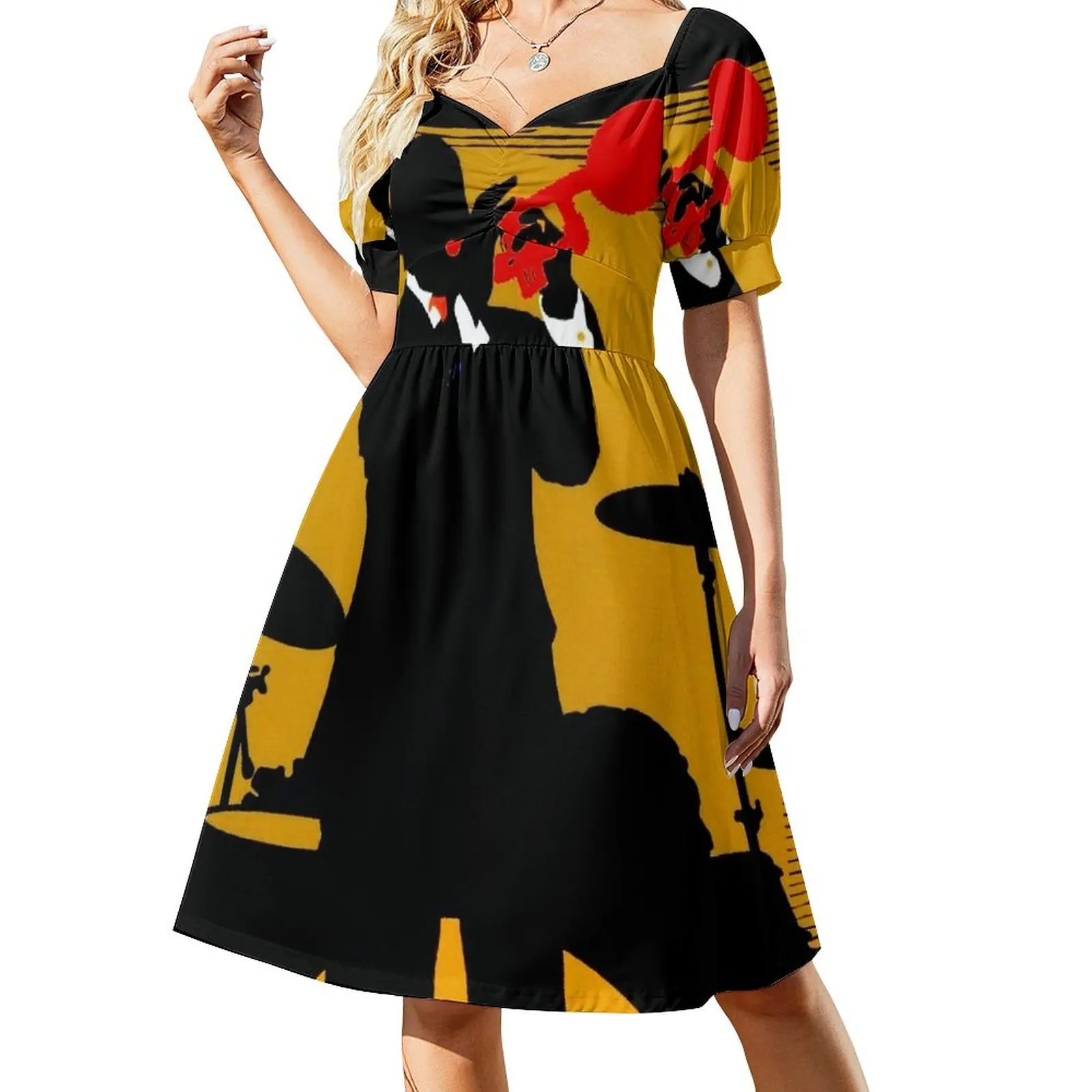 ORLEANS : Vintage Mardi Gras Samba Orpheus Print Short-Sleeved Dress birthday dress women's summer clothing 2025
ORLEANS : Vintage Mardi Gras Samba Orpheus Print Short-Sleeved Dress birthday dress women's summer clothing 2025
