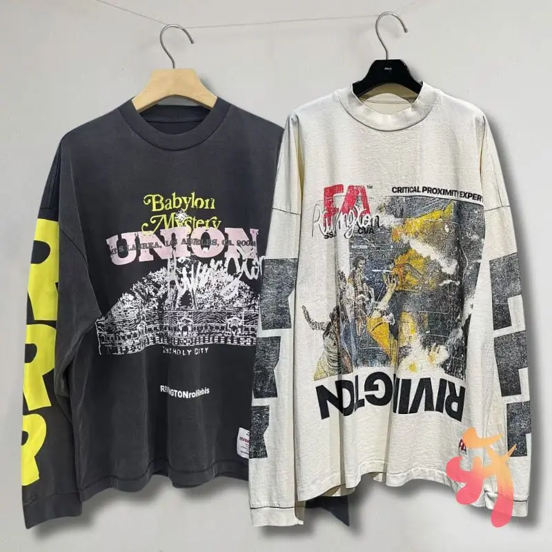 25ss Portrait Graffiti Washed Old Fading American Hiphop Street RRR123 Long Sleeve Retro Cotton T-shirts Men Women Sweatshirts
25ss Portrait Graffiti Washed Old Fading American Hiphop Street RRR123 Long Sleeve Retro Cotton T-shirts Men Women Sweatshirts