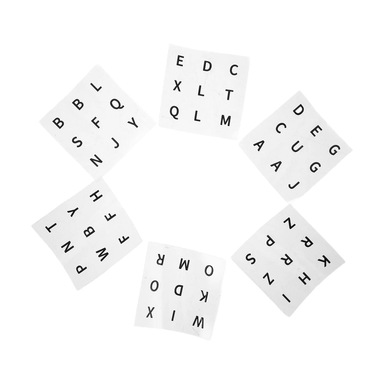 6 Sheets Puzzle Cube Decal Large Print Convex Alphabet Stickers Auxiliary Accessories Black Letters Decals for Low Vision Users
6 Sheets Puzzle Cube Decal Large Print Convex Alphabet Stickers Auxiliary Accessories Black Letters Decals for Low Vision Users