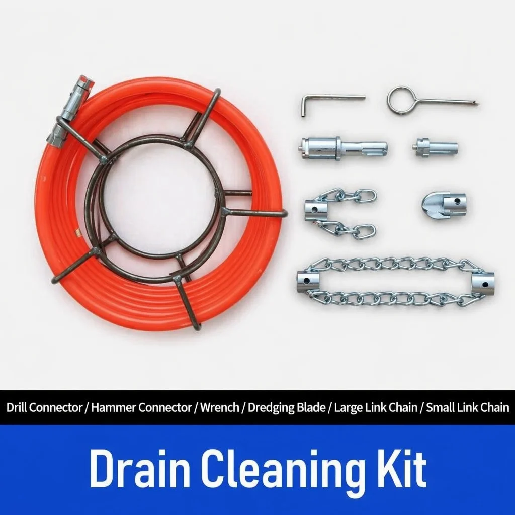 Plumbing Dredging Tool 8mm Solid Spring Inner Rotate Outer Fixed Sewer Cleaner for Main Pipe Grease Cement Clog Remover
Plumbing Dredging Tool 8mm Solid Spring Inner Rotate Outer Fixed Sewer Cleaner for Main Pipe Grease Cement Clog Remover