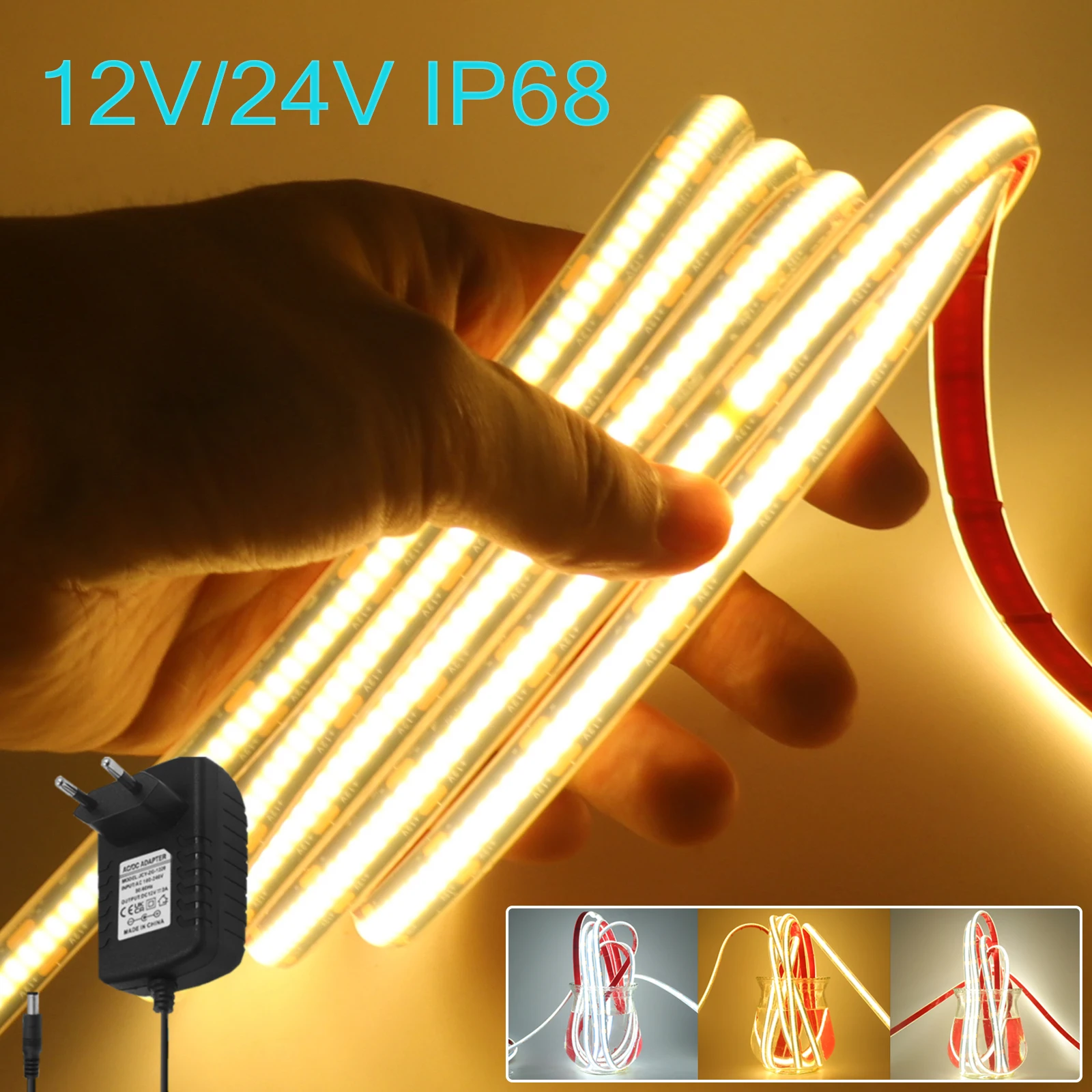 12 В 24 В COB светодиодные ленты с полным комплектом питания IP68 водонепроницаемые 320 светодиодов/м черные печатные платы уличные садовые фонари для декора кухни и комнаты
12 В 24 В COB светодиодные ленты с полным комплектом питания IP68 водонепроницаемые 320 светодиодов/м черные печатные платы уличные садовые фонари для декора кухни и комнаты