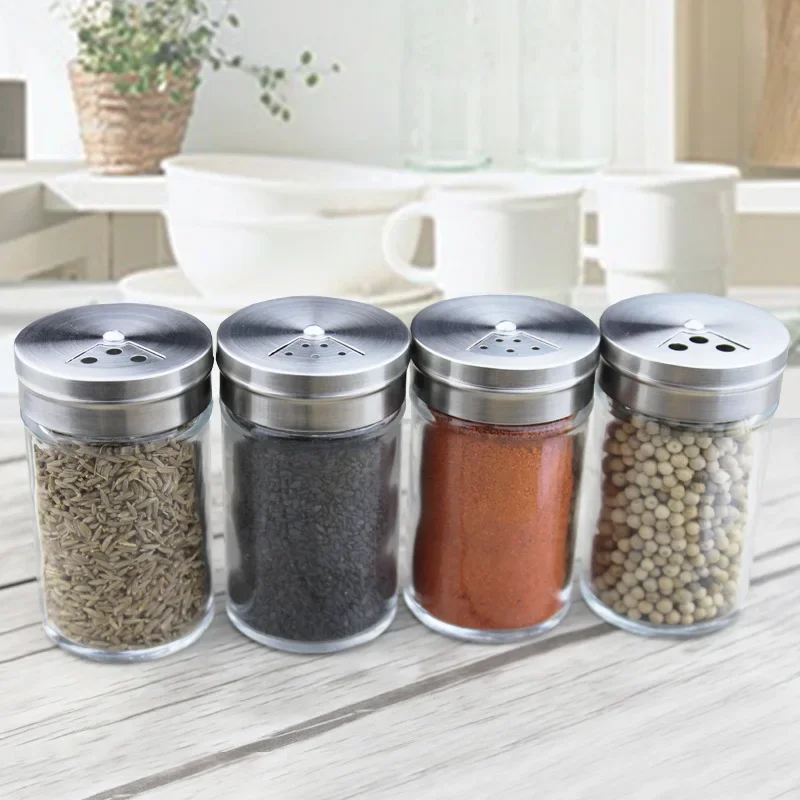 Glass Seasoning Bottle Seasoning Bottle Seasoning Pot Stainless Steel Rotating Lid Kitchen Utensils Pepper Shaker Barbecue Set
Glass Seasoning Bottle Seasoning Bottle Seasoning Pot Stainless Steel Rotating Lid Kitchen Utensils Pepper Shaker Barbecue Set