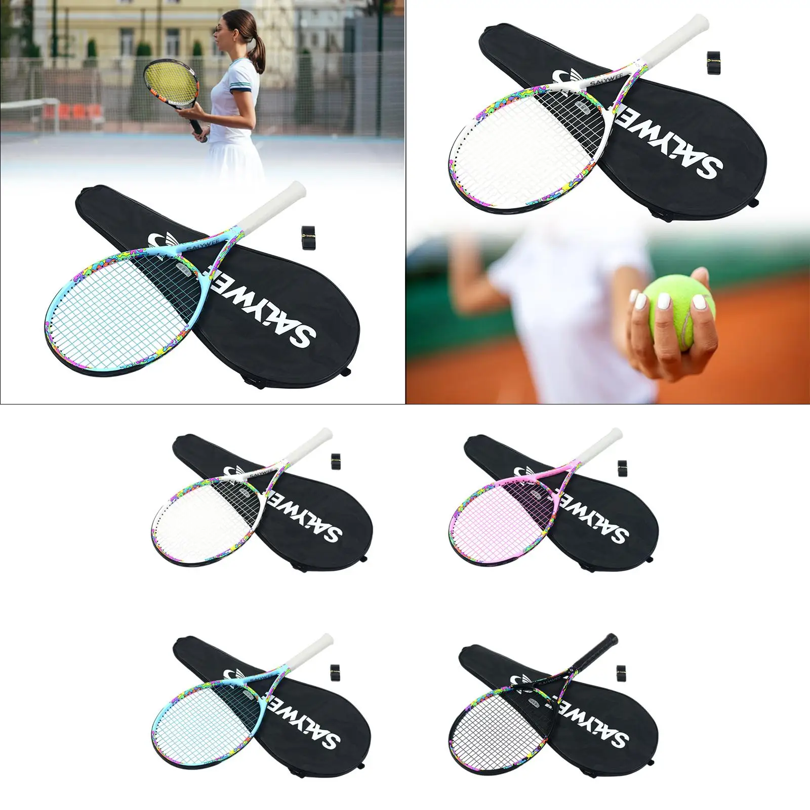 Tennis Racket with Carry Bag Lightweight Men Women Training Tennis Racquet for Park Recreational Beach Garden Competition
Tennis Racket with Carry Bag Lightweight Men Women Training Tennis Racquet for Park Recreational Beach Garden Competition