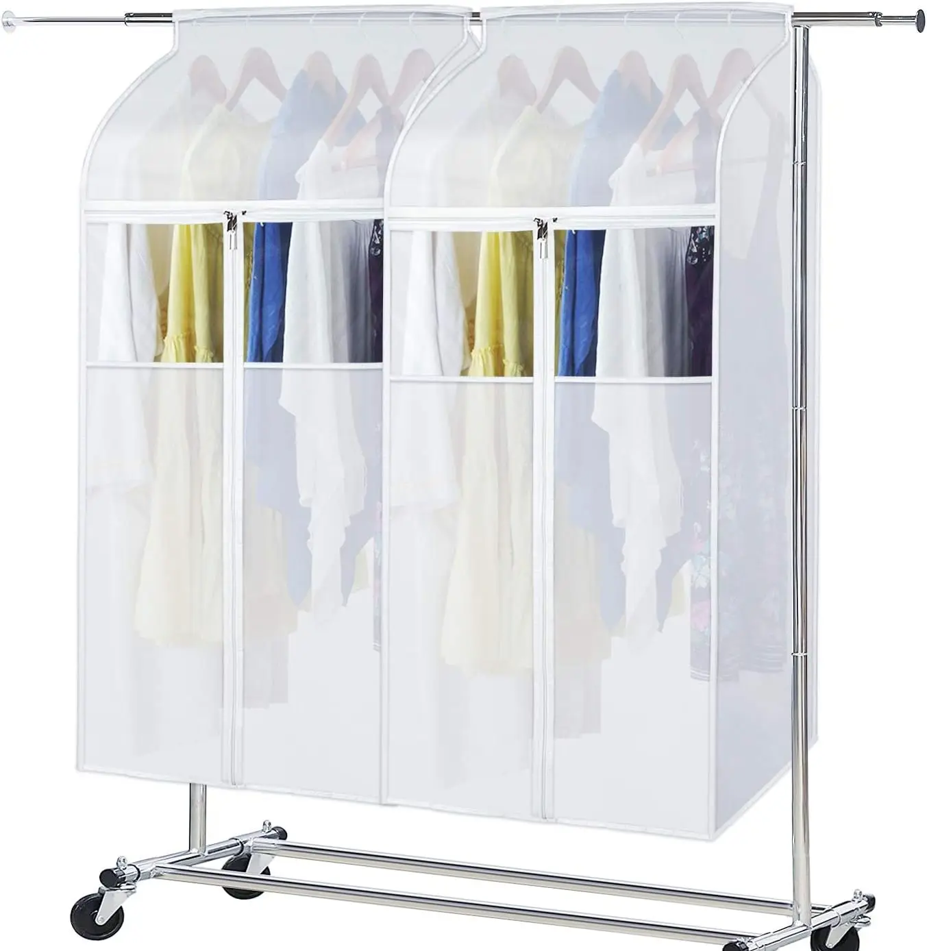 2-Pack Large Garment Bags 43 inch - Hanging Clothes Cover for Suits, Coats, Dresses, Closet Storage (Hangers Not Included)
2-Pack Large Garment Bags 43 inch - Hanging Clothes Cover for Suits, Coats, Dresses, Closet Storage (Hangers Not Included)