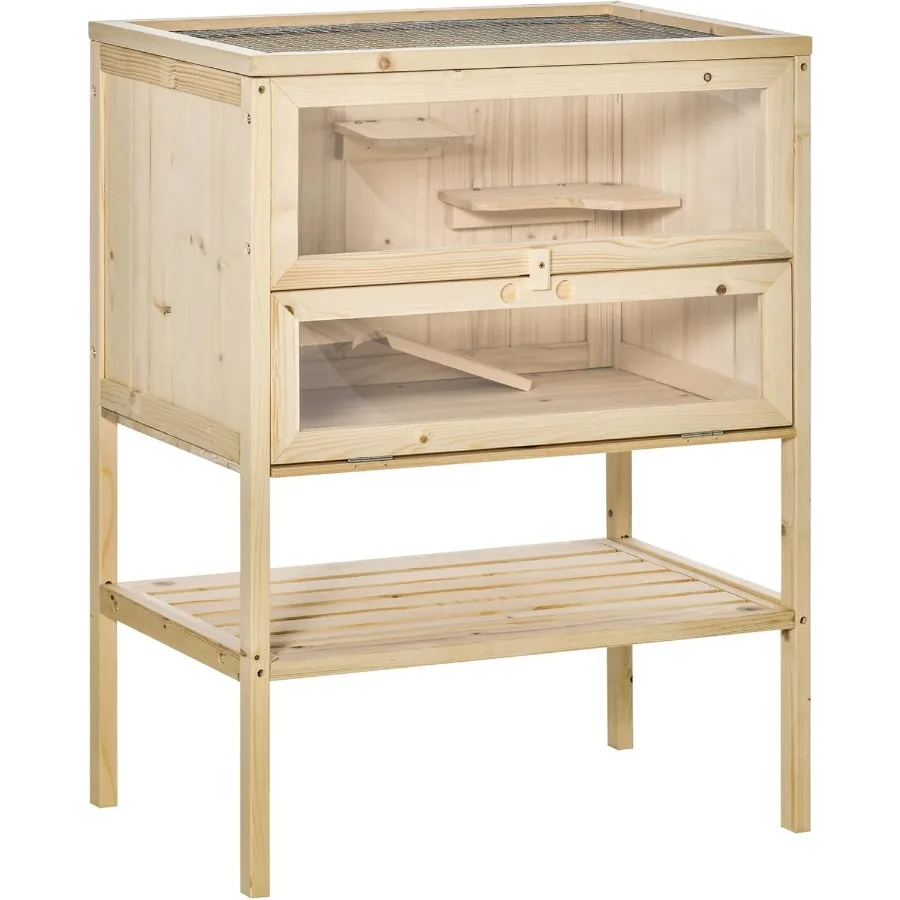 3-уровневая деревянная клетка для хомяка, клетка для мышей и крыс, ящик для мелких животных с открывающейся верхней полкой для хранения передней двери, натуральное дерево
3-уровневая деревянная клетка для хомяка, клетка для мышей и крыс, ящик для мелких животных с открывающейся верхней полкой для хранения передней двери, натуральное дерево