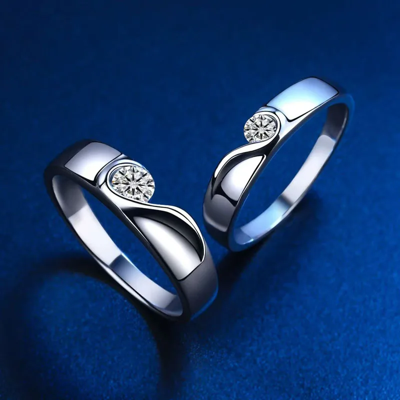 Luxury Romantic Two Hearts Beating Couple Rings Women's Men's Fashion Moissanite Design Engagement Wedding Rings Jewelry 
Luxury Romantic Two Hearts Beating Couple Rings Women's Men's Fashion Moissanite Design Engagement Wedding Rings Jewelry