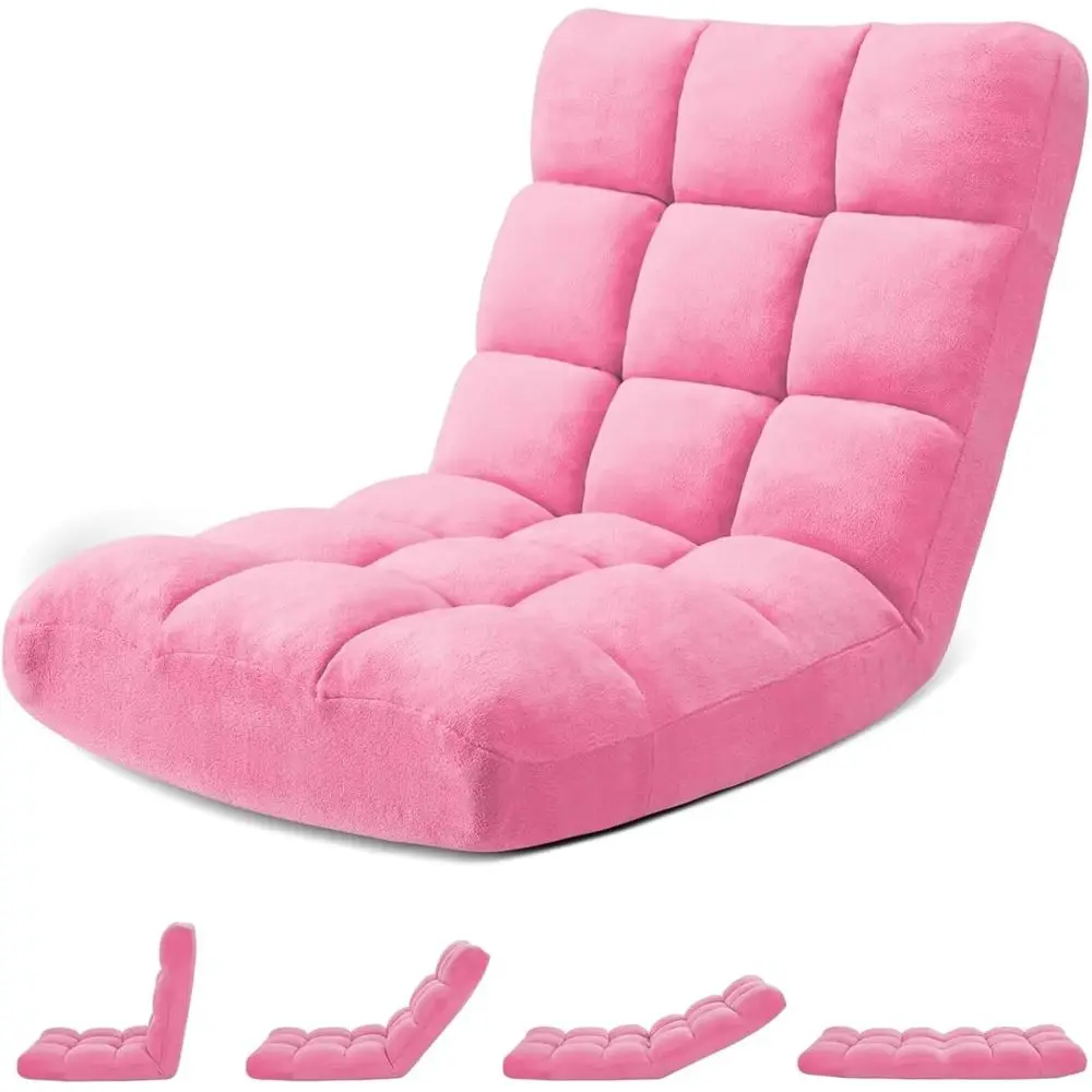 olding loor Gaming Chair 14-Poistion Cushioned Adjustable loor Lazy Soa Chair w/Breathable Cotton & Skin-riendly Coral Velve or
olding loor Gaming Chair 14-Poistion Cushioned Adjustable loor Lazy Soa Chair w/Breathable Cotton & Skin-riendly Coral Velve or