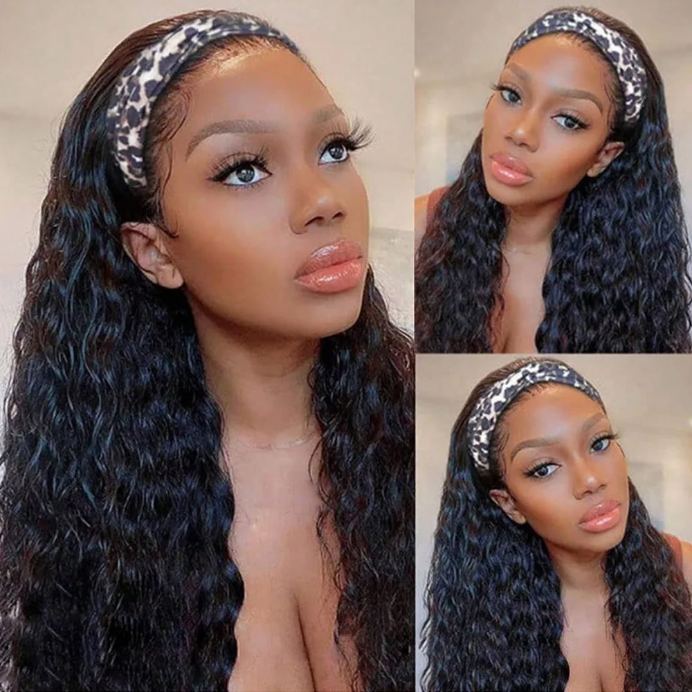 Headband Wig Human Hair Loose Deep Wave Wigs For Women None Lace Front Curly Wave Wig Brazilian Virgin Hair Put On 200% Density
Headband Wig Human Hair Loose Deep Wave Wigs For Women None Lace Front Curly Wave Wig Brazilian Virgin Hair Put On 200% Density