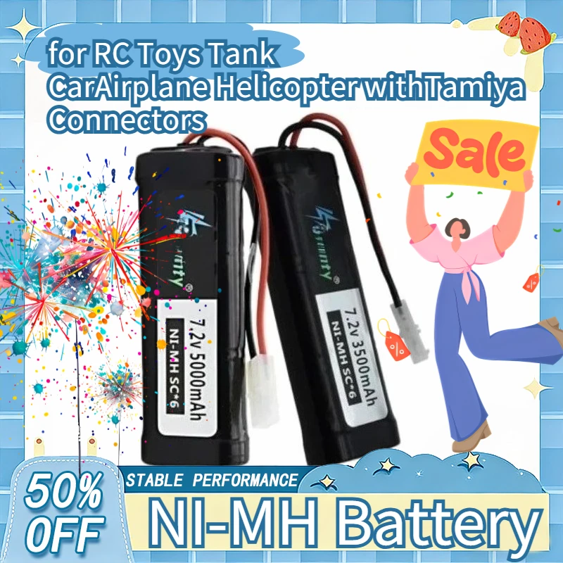 SC Ni-MH Battery for RC Toys Tank Car Airplane Helicopter with Tamiya Connectors 1/16 7.2v 3500mAh 5000mAh Battery
SC Ni-MH Battery for RC Toys Tank Car Airplane Helicopter with Tamiya Connectors 1/16 7.2v 3500mAh 5000mAh Battery