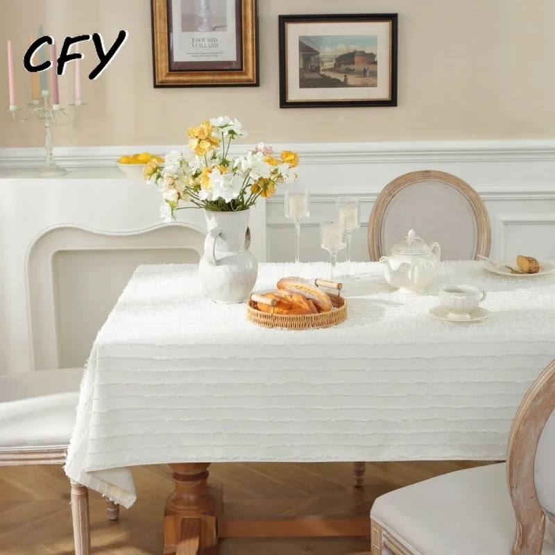 Cotton Linen American Retro Horizontal Stripes Rectangular Table Cloth Vintage Ruffle Edge Tea Table Cover for Christmas
Cotton Linen American Retro Horizontal Stripes Rectangular Table Cloth Vintage Ruffle Edge Tea Table Cover for Christmas