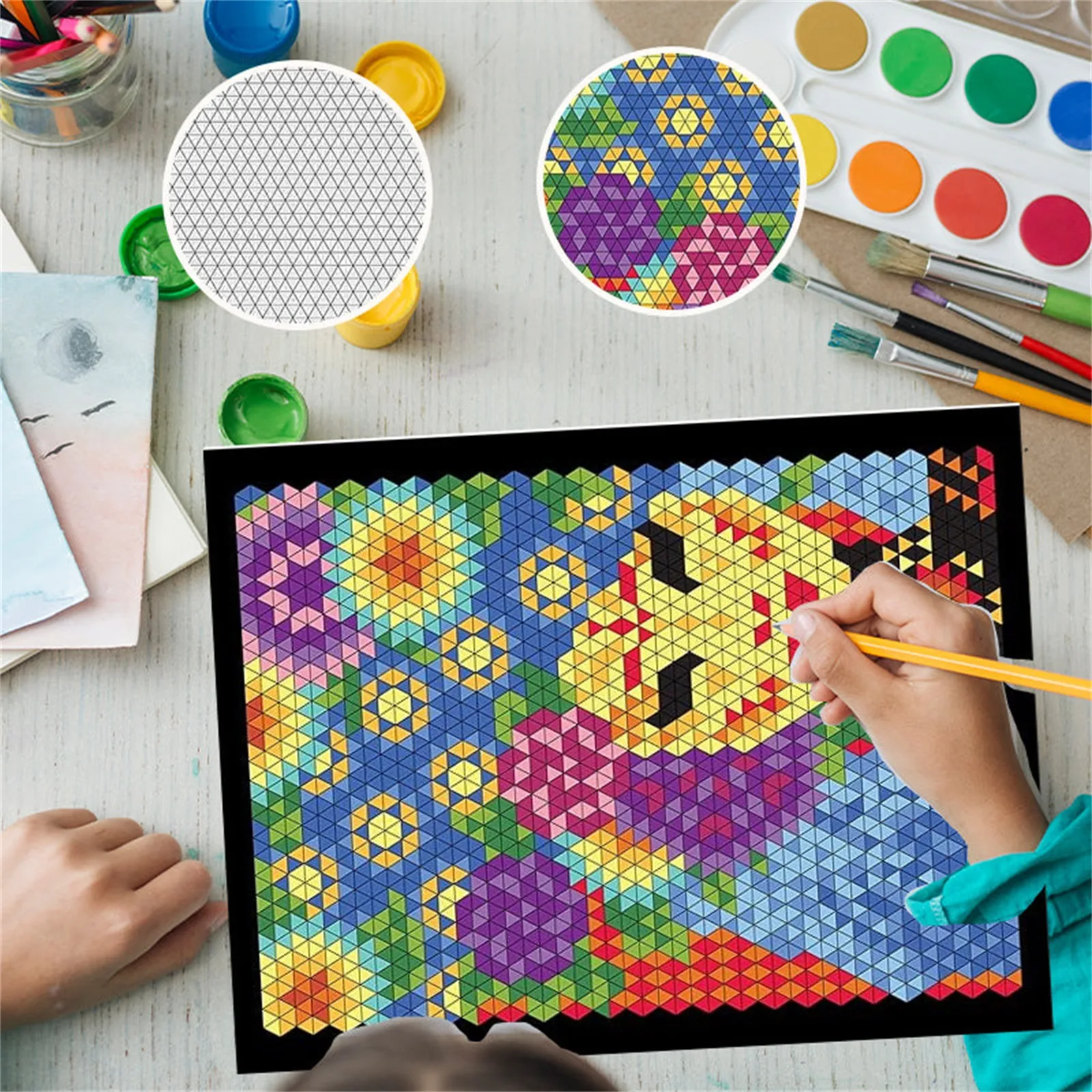 In Stock! 100 QUESTS Color By Number: Squares + Triangles + Hexagons + Circles (BLACK Backgrounds): Color Quests Activity Book
In Stock! 100 QUESTS Color By Number: Squares + Triangles + Hexagons + Circles (BLACK Backgrounds): Color Quests Activity Book