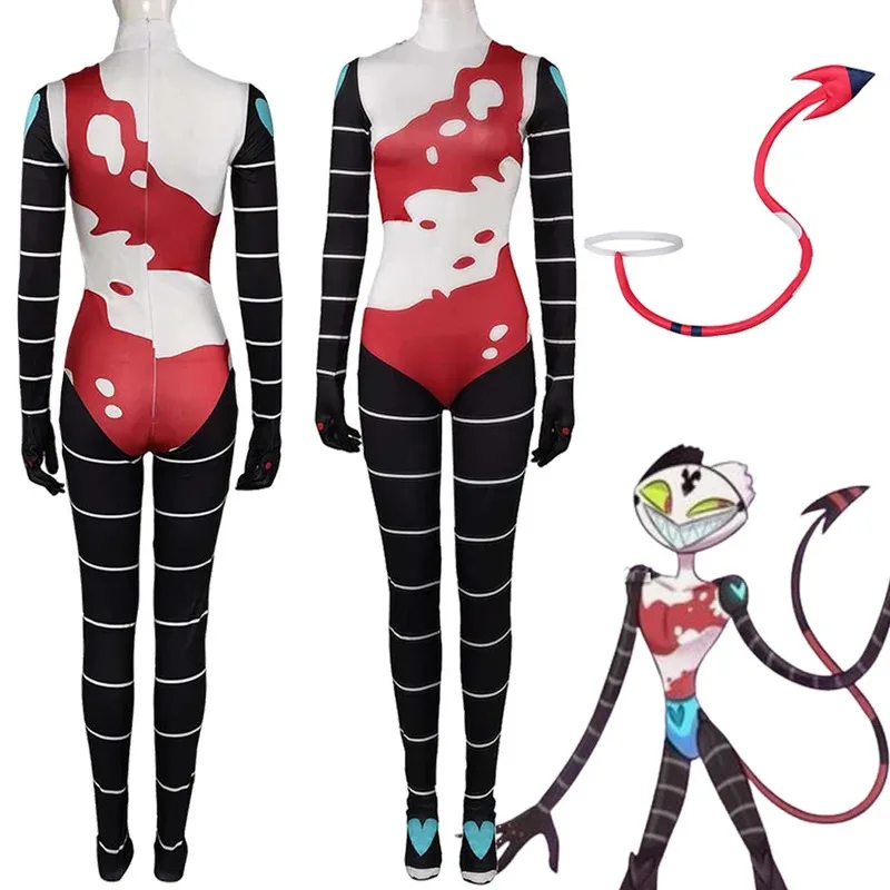 Fizzarolli Cosplay Women Jumpsuits Tail Costume Cartoon Helluva Cosplay Boss Disguise Outfits Bodysuits Set Halloween Party Suit
Fizzarolli Cosplay Women Jumpsuits Tail Costume Cartoon Helluva Cosplay Boss Disguise Outfits Bodysuits Set Halloween Party Suit