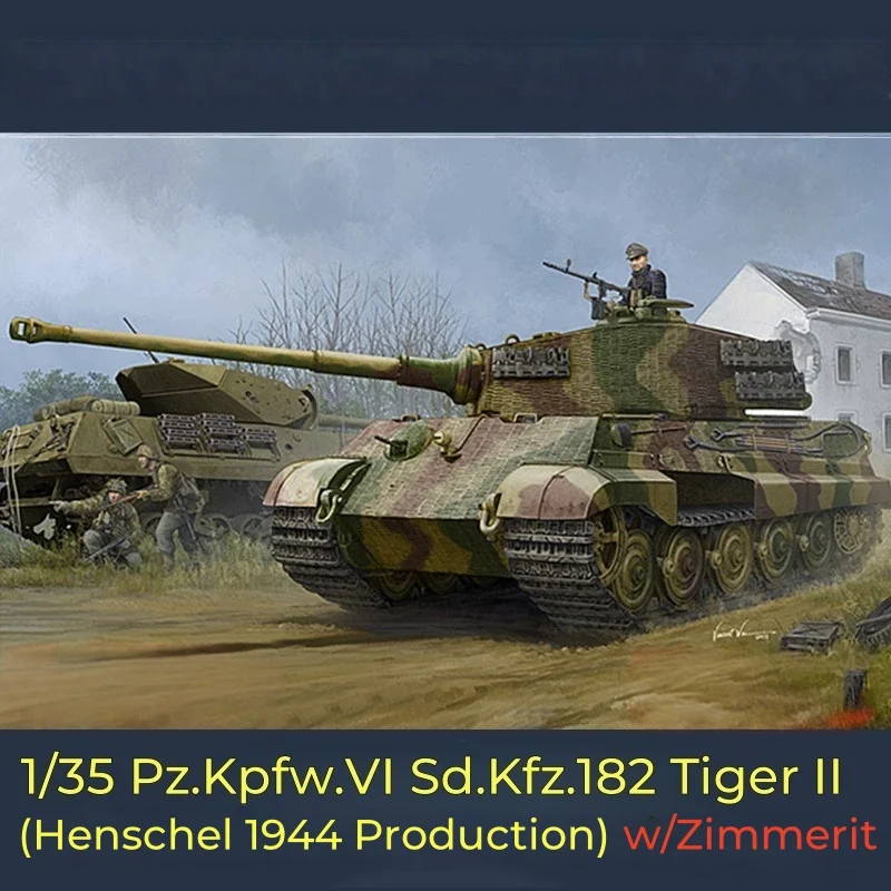 Танк TRUMPETER 1/35 Tiger II (Henschel 1944 Производство) с пластиковой сборкой Zimmerit, модель головоломки
Танк TRUMPETER 1/35 Tiger II (Henschel 1944 Производство) с пластиковой сборкой Zimmerit, модель головоломки