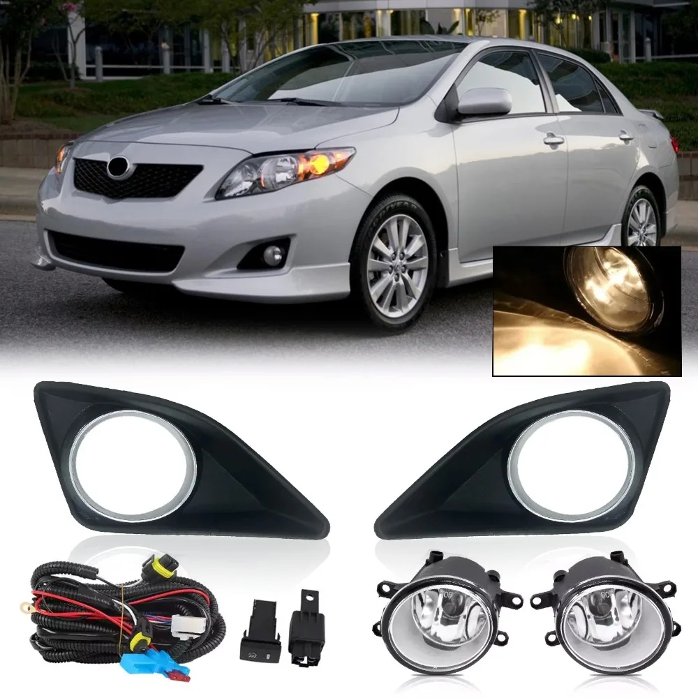 Для Toyota Corolla 2009-2010 годов: пара передних хромированных накладок на бампер с черными противотуманными фарами
Для Toyota Corolla 2009-2010 годов: пара передних хромированных накладок на бампер с черными противотуманными фарами