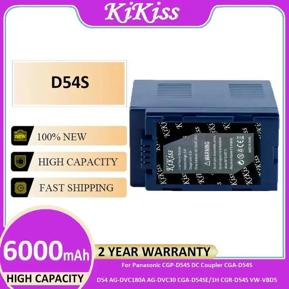 Аккумулятор для камеры D54S 6000 мАч для Panasonic Cgp-D54S DC Coupler Cga-D54S D54 AG-DVC180A AG-DVC30 Cga-D54SE 1H Cgr-D54S VW-VBD5
Аккумулятор для камеры D54S 6000 мАч для Panasonic Cgp-D54S DC Coupler Cga-D54S D54 AG-DVC180A AG-DVC30 Cga-D54SE 1H Cgr-D54S VW-VBD5
