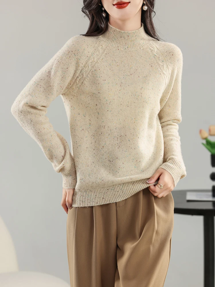 Classic Autumn Winter Women Sweater 100% Merino Wool Ladies Knitted Pullover Long Sleeve Elegant Clothing Tops Fashion Jerseys
Classic Autumn Winter Women Sweater 100% Merino Wool Ladies Knitted Pullover Long Sleeve Elegant Clothing Tops Fashion Jerseys