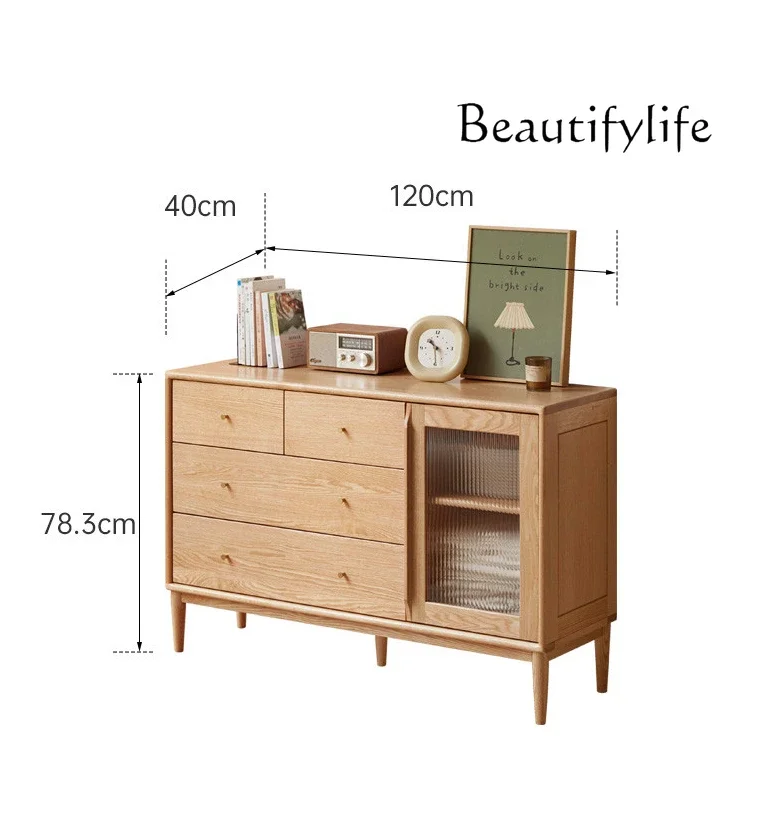 Nordic medieval solid wood chest, Japanese simple household storage cabinet
Nordic medieval solid wood chest, Japanese simple household storage cabinet