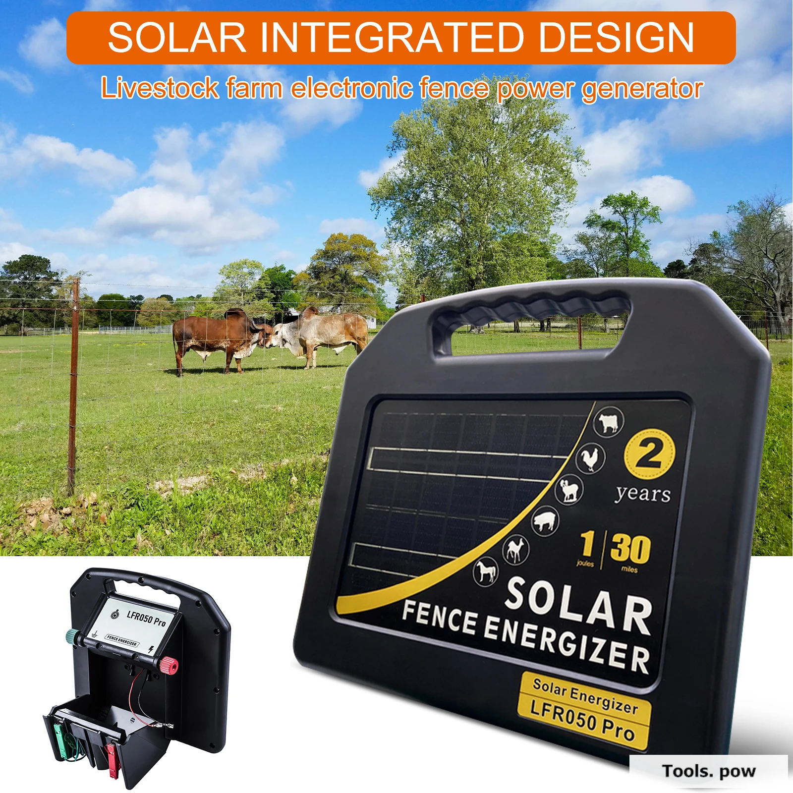 Solar Electric Fence Energizer Fence Charger Up to 48 KM Polysilicon Solar Panel Electric Fence Farm Equipment Portable + Tough
Solar Electric Fence Energizer Fence Charger Up to 48 KM Polysilicon Solar Panel Electric Fence Farm Equipment Portable + Tough