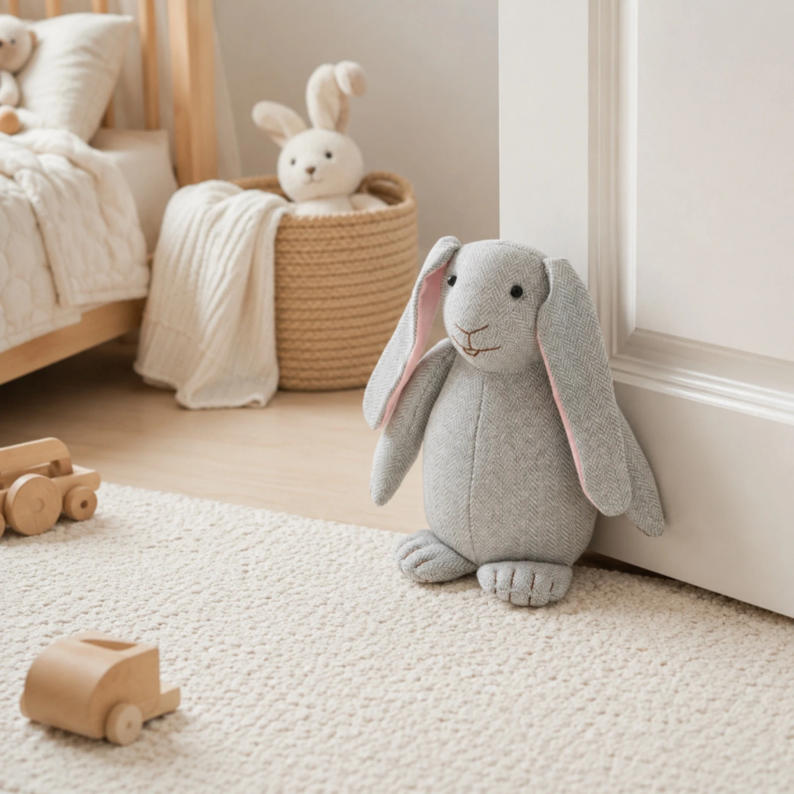 Textile Rabbit Door Stop Textured Woven Sitting Bunny Door Stop Home Decor Soft Works on Carpet
Textile Rabbit Door Stop Textured Woven Sitting Bunny Door Stop Home Decor Soft Works on Carpet