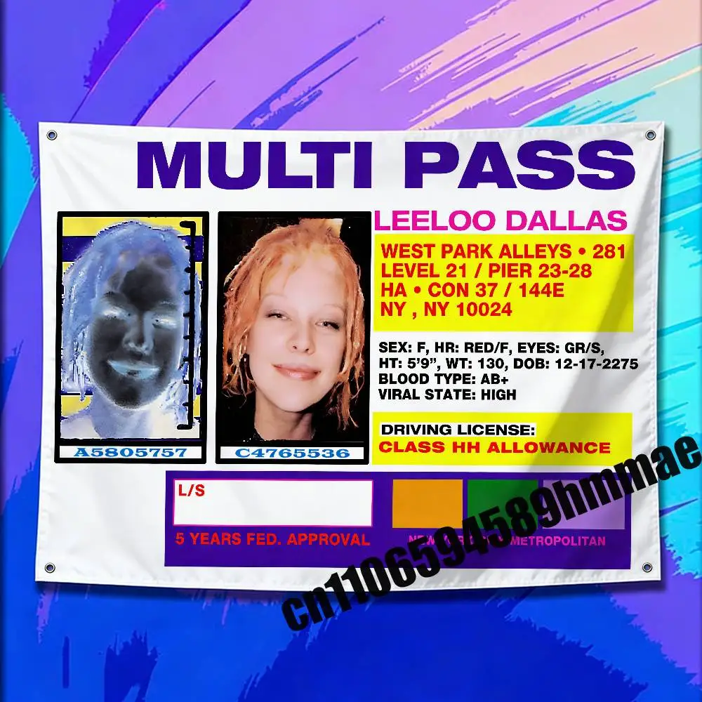 For Leeloo Dallas Multipass Korben Flag 50*70cm 60*90cm 80*120cm 100*150cm 150*200cm Camp Wall Banner Tapestry Cover
For Leeloo Dallas Multipass Korben Flag 50*70cm 60*90cm 80*120cm 100*150cm 150*200cm Camp Wall Banner Tapestry Cover