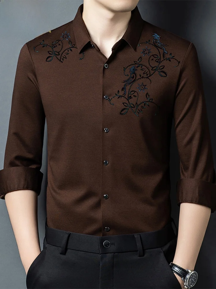 Высококачественная повседневная мужская резинка для защиты от морщин, эластичная деловая повседневная универсальная смесь хлопка и полиэстера Long Sve irt
Высококачественная повседневная мужская резинка для защиты от морщин, эластичная деловая повседневная универсальная смесь хлопка и полиэстера Long Sve irt