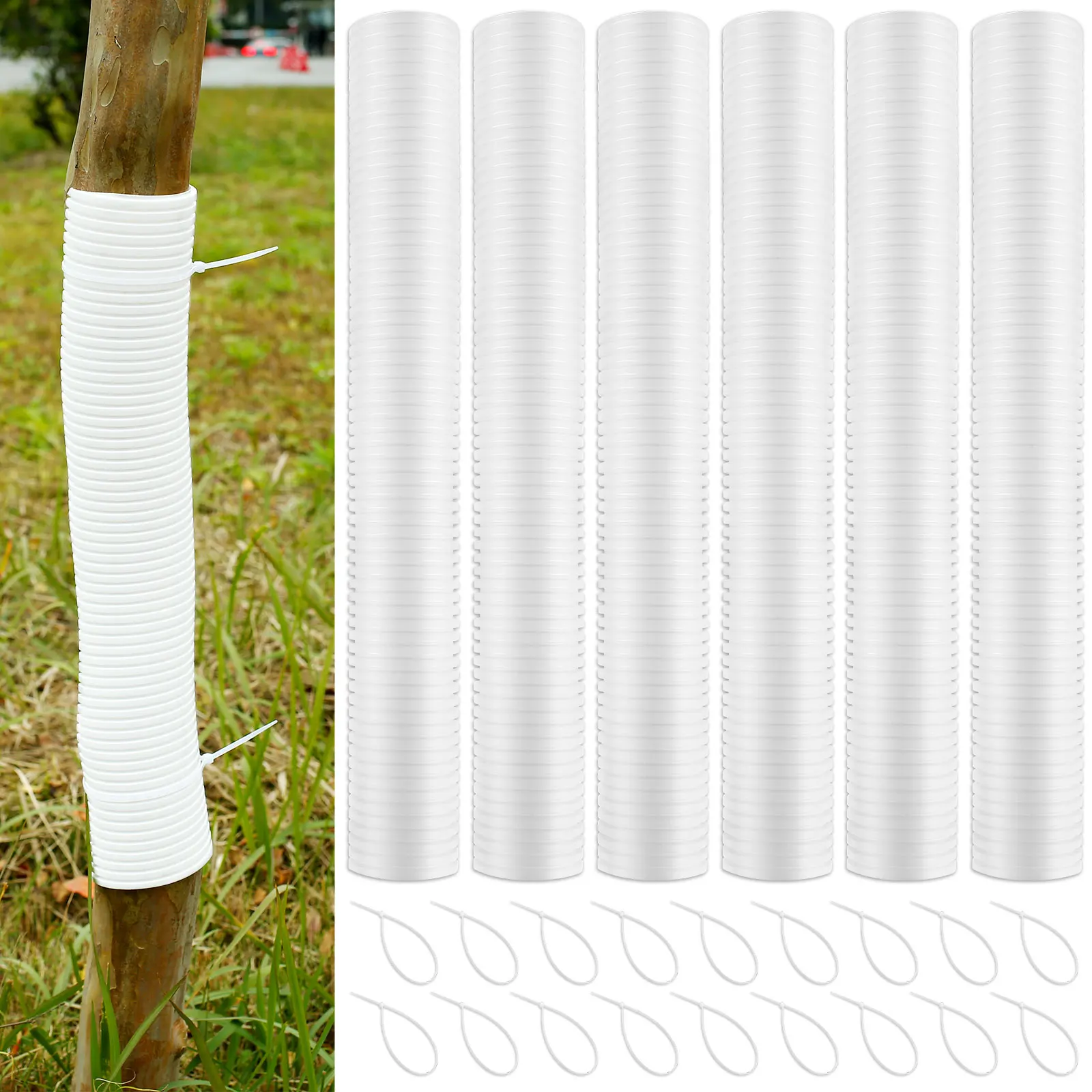 6Pcs Tree Trunk Protectors Plastic Tree Protector Tube Reusable Tree Guard Trunk Protector Easy to Use Tree Trunk Wrap Tree Bark
6Pcs Tree Trunk Protectors Plastic Tree Protector Tube Reusable Tree Guard Trunk Protector Easy to Use Tree Trunk Wrap Tree Bark