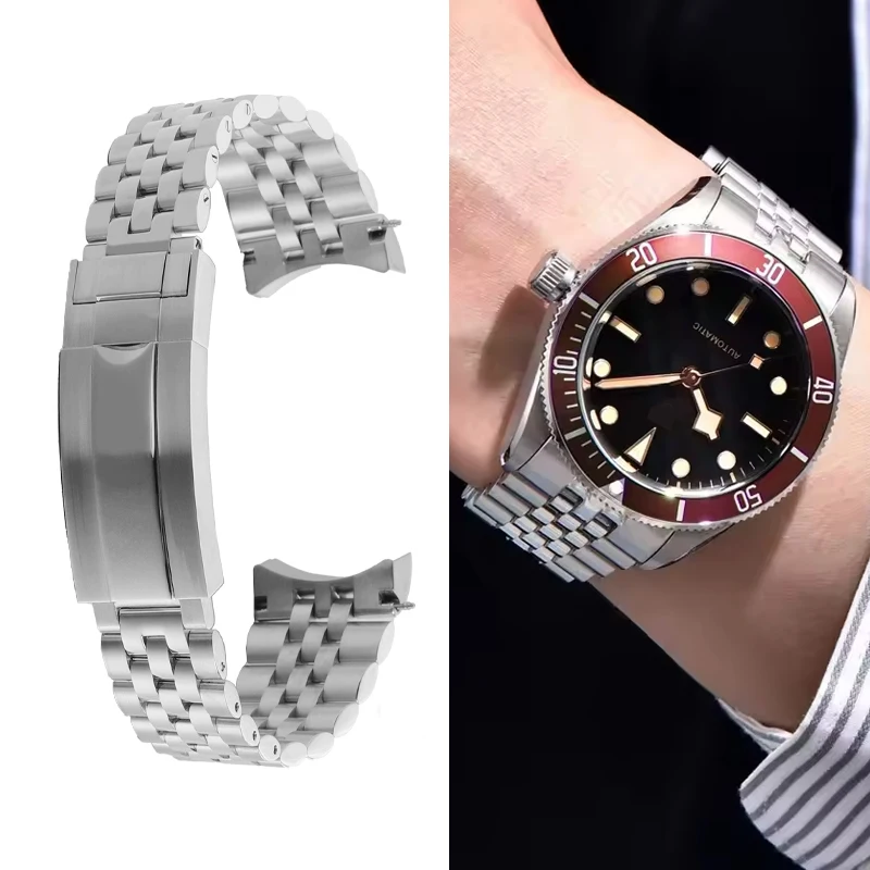 High quality Curved 21mm 22mm Solid Watch Strap For Tudor 41m M7941a 79360n M79543 Watchband Stainless Steel Men Arc Metal Chain
High quality Curved 21mm 22mm Solid Watch Strap For Tudor 41m M7941a 79360n M79543 Watchband Stainless Steel Men Arc Metal Chain