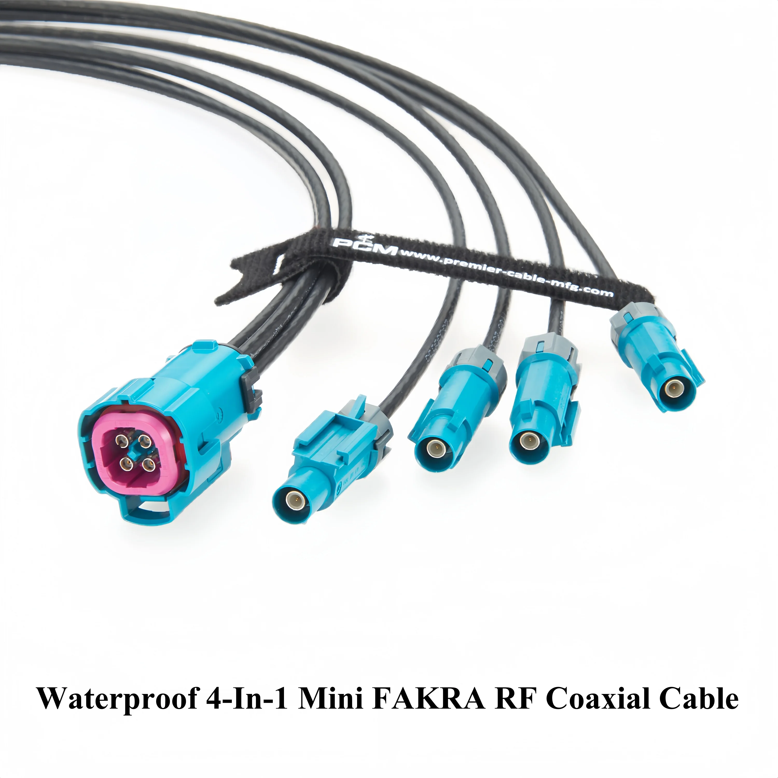 Waterproof 4-In-1 Mini FAKRA RF Coaxial Cable, Rosenberger Quad HFM Mini FAKRA Extension Cable for FPD-Link III and GMSL2 Camera
Waterproof 4-In-1 Mini FAKRA RF Coaxial Cable, Rosenberger Quad HFM Mini FAKRA Extension Cable for FPD-Link III and GMSL2 Camera