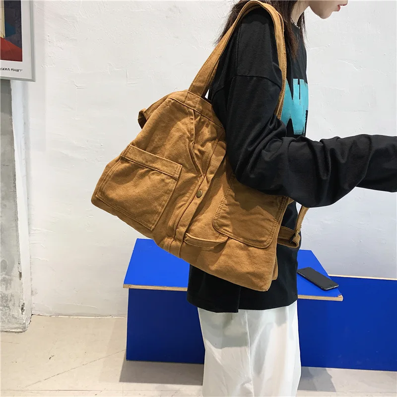 Washable Canvas Bag Women's Simple and Fashionable Shoulder Bag Canvas Bag Large Capacity Student Classroom Handheld Art Bag
Washable Canvas Bag Women's Simple and Fashionable Shoulder Bag Canvas Bag Large Capacity Student Classroom Handheld Art Bag