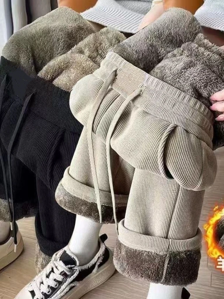 Men's Fce Lined Thi Corduroy Wide Leg Pants Casual Straight Cut Sweatpants Autumn Winter Warm Outerwear Leisure Long Tro...
Men's Fce Lined Thi Corduroy Wide Leg Pants Casual Straight Cut Sweatpants Autumn Winter Warm Outerwear Leisure Long Tro...