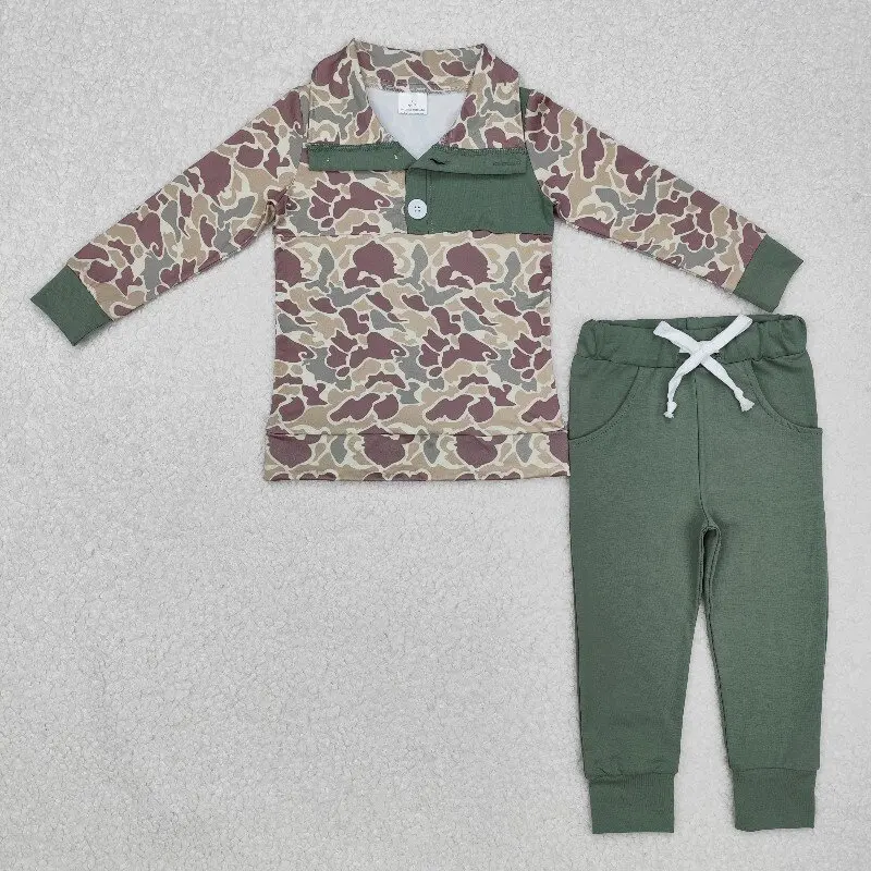 8.14y Winter Children's Boys Clothing Camouflage Button Long Sleeve Army Green Trousers Boy Suit Wholesale Boutique
8.14y Winter Children's Boys Clothing Camouflage Button Long Sleeve Army Green Trousers Boy Suit Wholesale Boutique