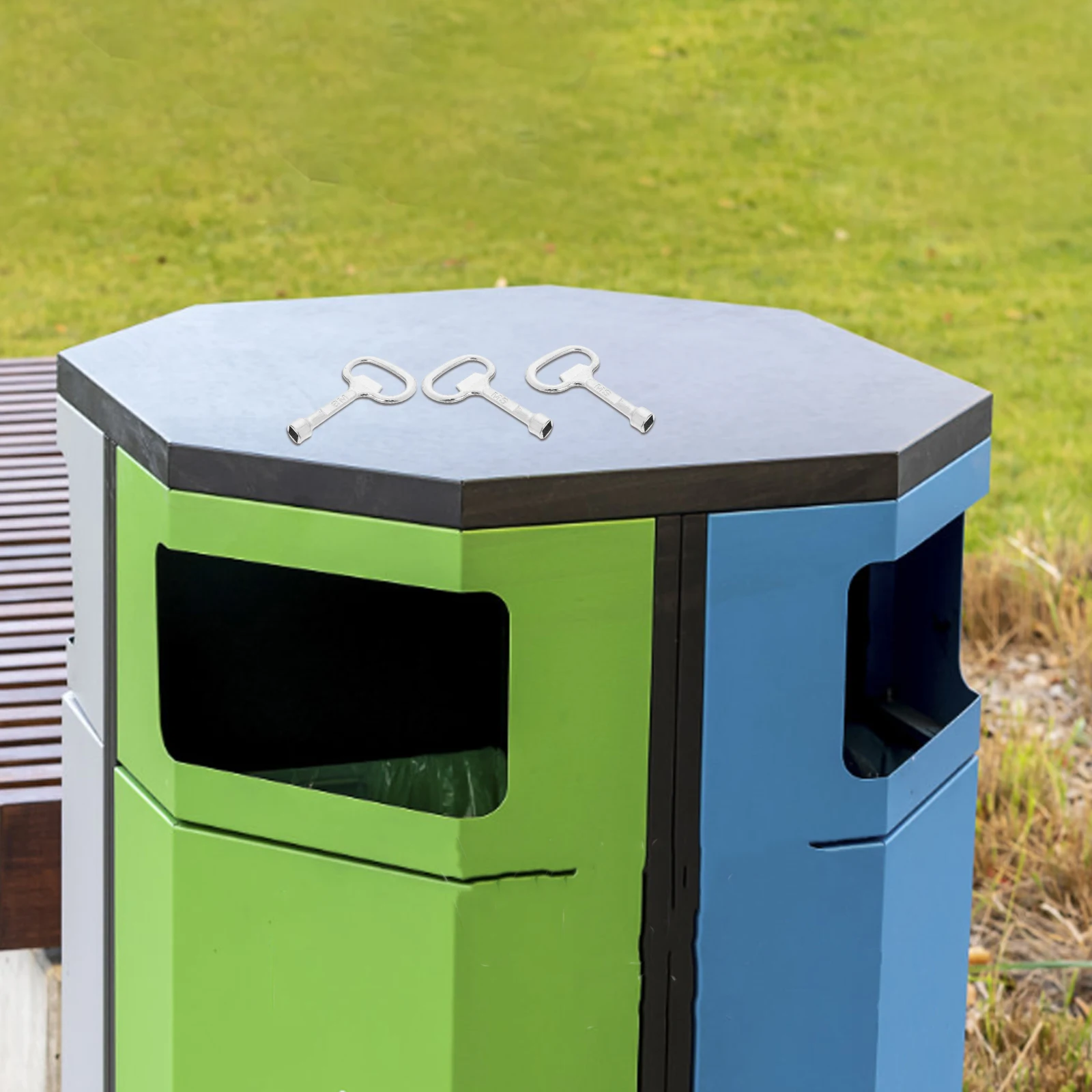 6pcs Trash Can Key Zinc Alloy Outdoor Garbage Bin Square Key Metal Rubbish Bin Control PanelTrash Can Lock Cabinet Water Meter
6pcs Trash Can Key Zinc Alloy Outdoor Garbage Bin Square Key Metal Rubbish Bin Control PanelTrash Can Lock Cabinet Water Meter