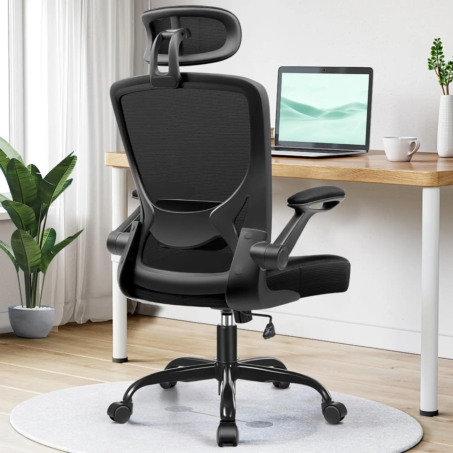 Ergonomic Office Chair, Breathable Mesh Desk Chair with Headrest and Flip-up Arms for Office,Gaming,Computer Lumbar Support
Ergonomic Office Chair, Breathable Mesh Desk Chair with Headrest and Flip-up Arms for Office,Gaming,Computer Lumbar Support