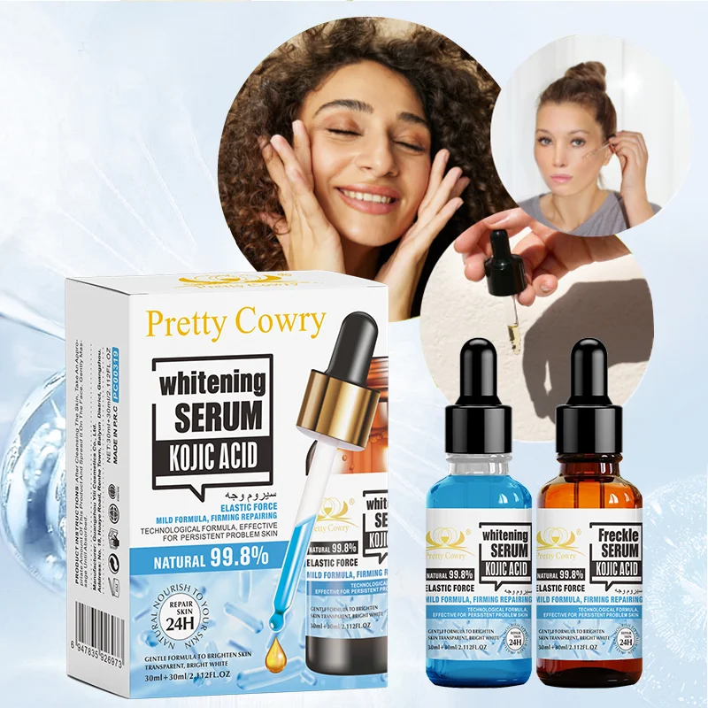 Pretty Cowry Facial Skincare Natural Extract Kojic Acid Serum - Evens Skin Tone, Slows Down Aging, Smooths and Refines Skin
Pretty Cowry Facial Skincare Natural Extract Kojic Acid Serum - Evens Skin Tone, Slows Down Aging, Smooths and Refines Skin