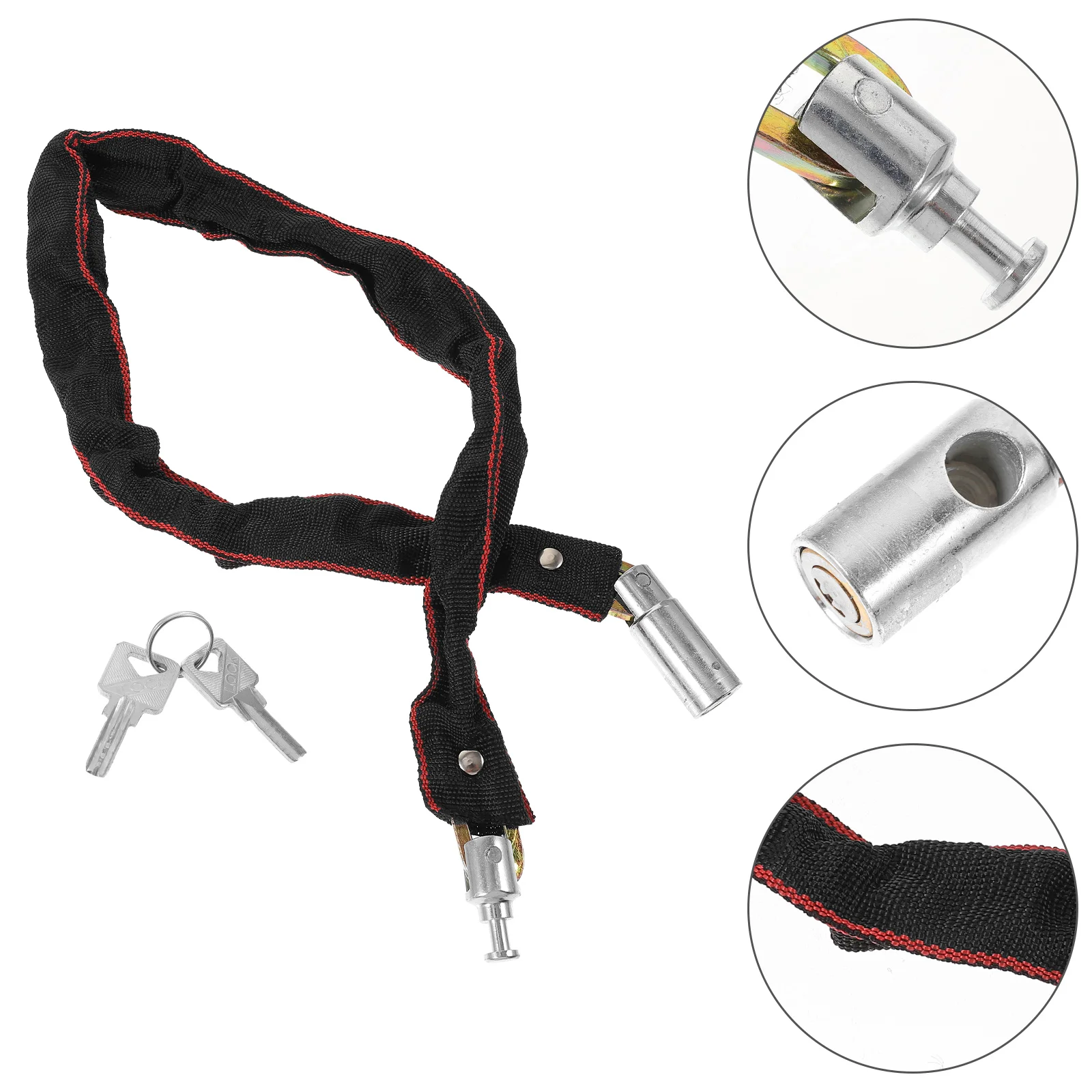 80CM Cable Lock Heavy Duty Braided Stainless Steel Cable Lock for Outdoor Cycling Security (Black) chain lock
80CM Cable Lock Heavy Duty Braided Stainless Steel Cable Lock for Outdoor Cycling Security (Black) chain lock