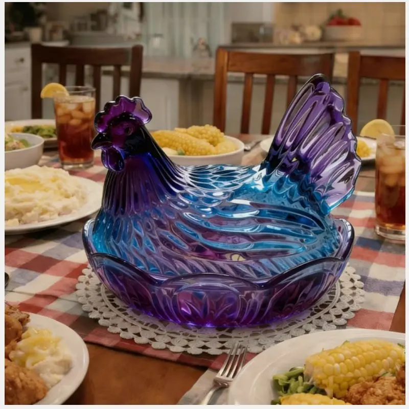 2pcs Retro Hen-Shaped Glass Candy Tray Set – 1 Covered Storage Jar + 1 Heat-Resistant Plate Pad | Kitchen Countertop Decor, Tabl
2pcs Retro Hen-Shaped Glass Candy Tray Set – 1 Covered Storage Jar + 1 Heat-Resistant Plate Pad | Kitchen Countertop Decor, Tabl