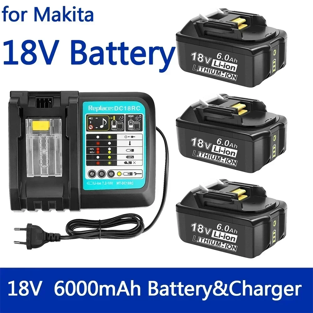 Аккумулятор 18В 6000мАч для Makita, литий-ионный, с LED-индикатором, замена LXT BL1860B BL1860 BL1850, зарядное устройство 3А
Аккумулятор 18В 6000мАч для Makita, литий-ионный, с LED-индикатором, замена LXT BL1860B BL1860 BL1850, зарядное устройство 3А