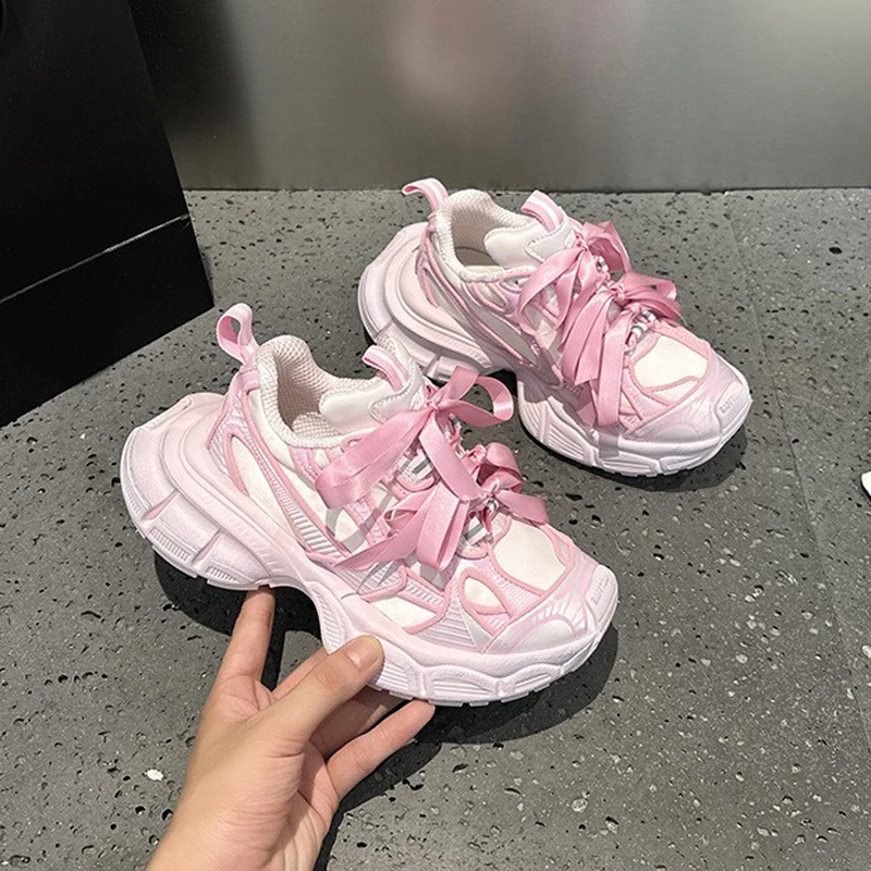 Paris 3XL Pink Bowtie Dad Shoes Women's Thick Bottom Real Leather Casual Outdoor Vintage Distressed Running Shoes
Paris 3XL Pink Bowtie Dad Shoes Women's Thick Bottom Real Leather Casual Outdoor Vintage Distressed Running Shoes