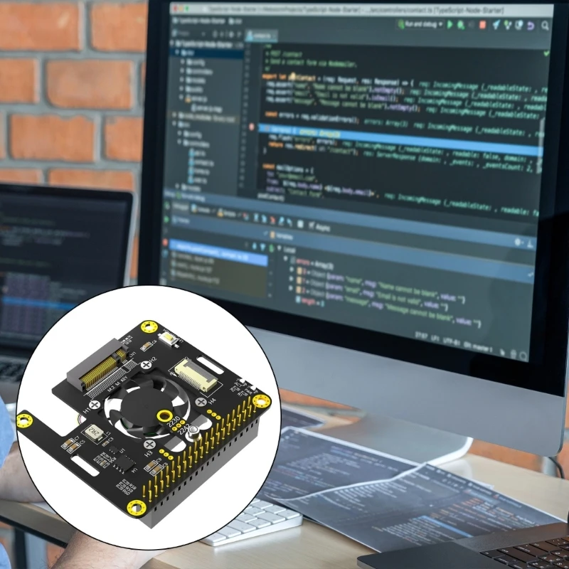 Плата расширения твердотельного накопителя PCIe — M.2 NVMe с активным вентилятором охлаждения, алюминиевым радиатором, скоростью 
Плата расширения твердотельного накопителя PCIe — M.2 NVMe с активным вентилятором охлаждения, алюминиевым радиатором, скоростью