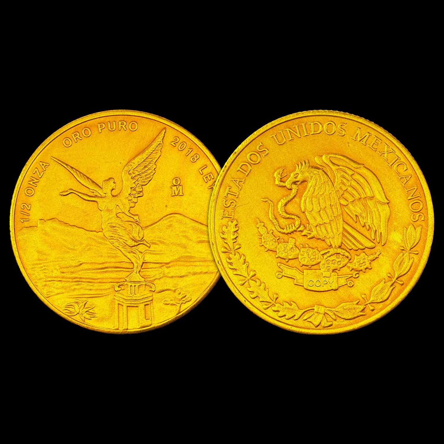 2018 Mexican Statue of Liberty Wings Replica Gold Coin Eagle Bite Snake Commemorative Medal Metal Lucky Talisman Collector‘ Gift
2018 Mexican Statue of Liberty Wings Replica Gold Coin Eagle Bite Snake Commemorative Medal Metal Lucky Talisman Collector‘ Gift