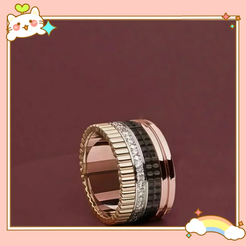 Luxury diamond ring with checkered pattern, multi-color light luxury ring; exquisite holiday gift selection
Luxury diamond ring with checkered pattern, multi-color light luxury ring; exquisite holiday gift selection