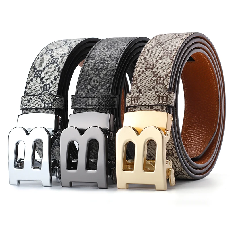 Men's Belt Luxury Design Automatic Buckle Waist Belt Fashion Letter Printed Belt Business Casual Belt For Men Jeans
Men's Belt Luxury Design Automatic Buckle Waist Belt Fashion Letter Printed Belt Business Casual Belt For Men Jeans