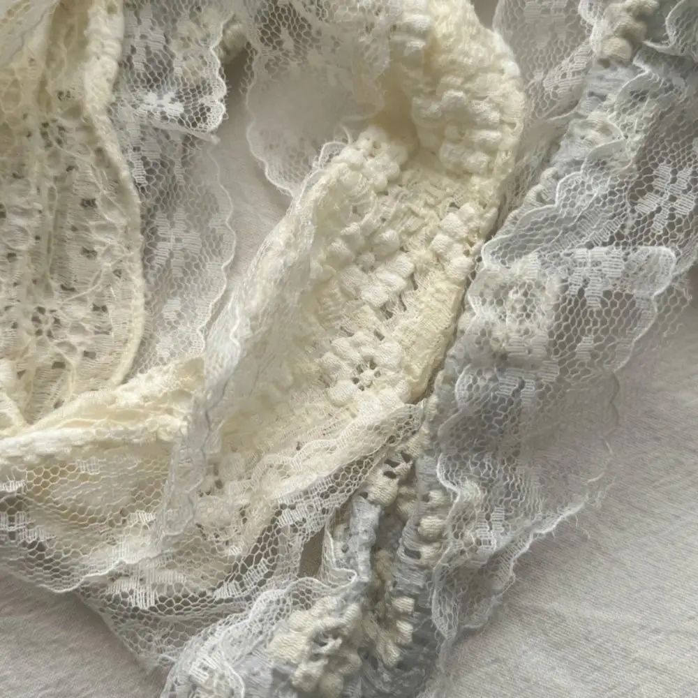 Trendy Flower Lace Neck Scarf Lace Edge White Beige Ribbon Headband Versatile Long Slim Photo-Ready Shawl Photo Props
Trendy Flower Lace Neck Scarf Lace Edge White Beige Ribbon Headband Versatile Long Slim Photo-Ready Shawl Photo Props
