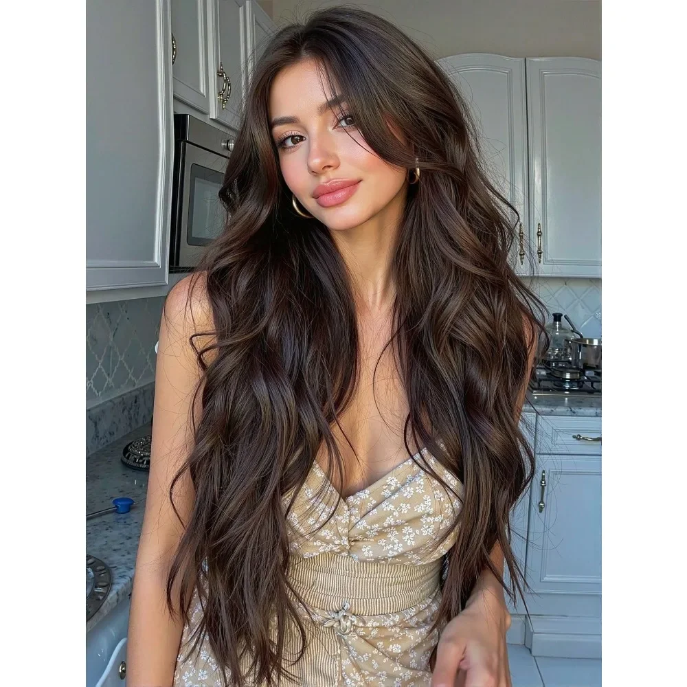 28 Inch Long Brown Wig For Women With Bangs Wavy Curly Synthetic Hair Natural Looking Heat Resistant Fiber For Daily Party School Use
28 Inch Long Brown Wig For Women With Bangs Wavy Curly Synthetic Hair Natural Looking Heat Resistant Fiber For Daily Party School Use