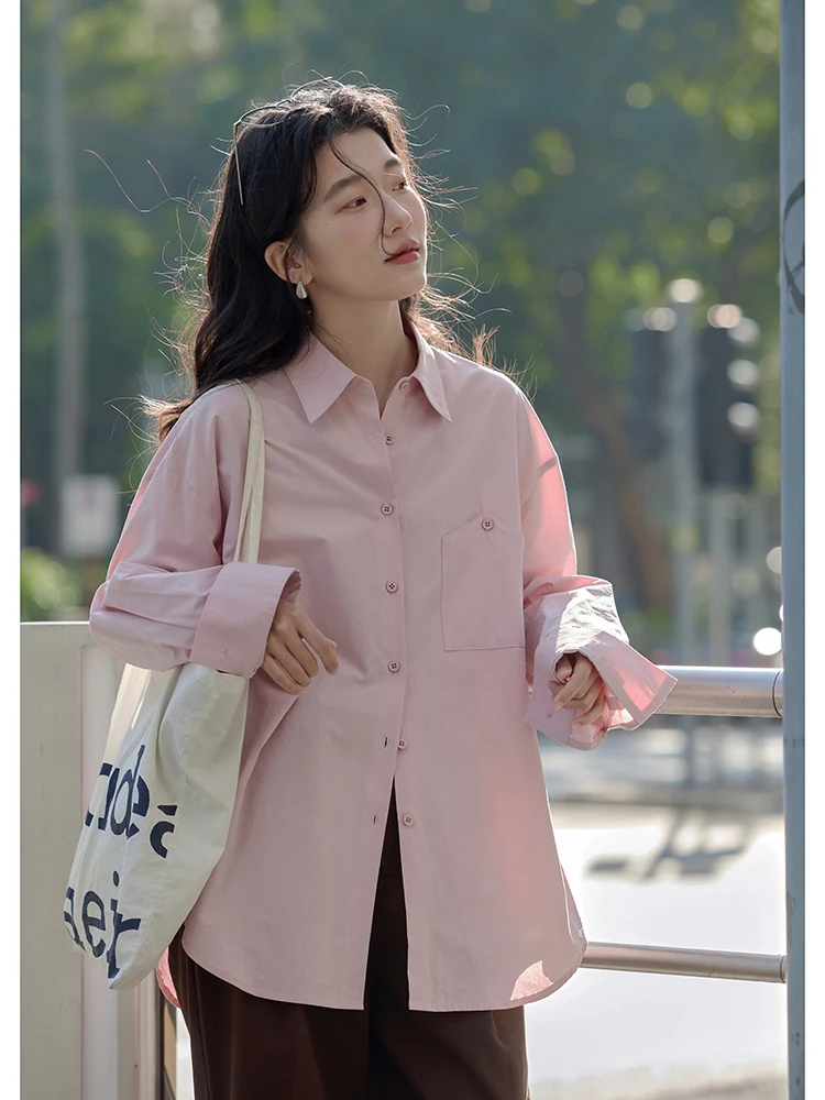 Gentle Wind Pink Long Sve Women's irt Spring 2026 New Design Korean Sle Casual Outerwear Top Straight Cut French Sle
Gentle Wind Pink Long Sve Women's irt Spring 2026 New Design Korean Sle Casual Outerwear Top Straight Cut French Sle