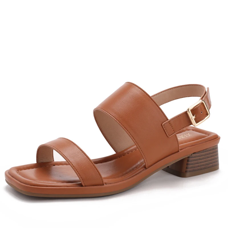 Simple wide-strap sandals for women, new summer women's shoes, square-toed open-toe high heels, chunky mid-heel Roman shoes
Simple wide-strap sandals for women, new summer women's shoes, square-toed open-toe high heels, chunky mid-heel Roman shoes