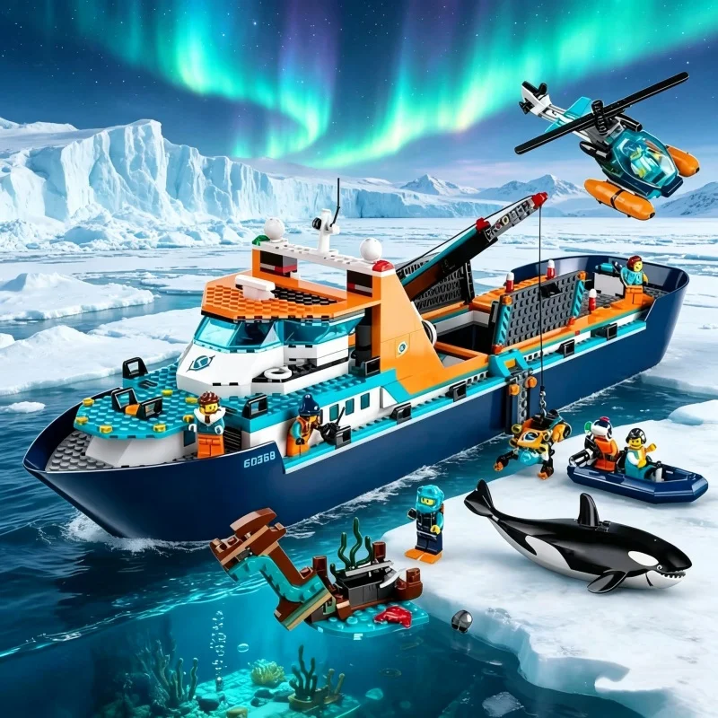 815pcs Hot Toy Deep Sea Exploration Vessel Marine Research 60368 Arctic Research Ship Building Block Toy Birthday Christmas Gift
815pcs Hot Toy Deep Sea Exploration Vessel Marine Research 60368 Arctic Research Ship Building Block Toy Birthday Christmas Gift